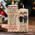 Custom Name Romantic Marriage Gifts for Couples - Personalized Color Candle Holder
