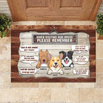 Custom Name Funny Dog House Rules Gifts for Dog Lovers - Personalized Doormat