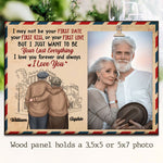 Custom Photo Anniversary Gifts for Couples - Personalized Wooden Frame