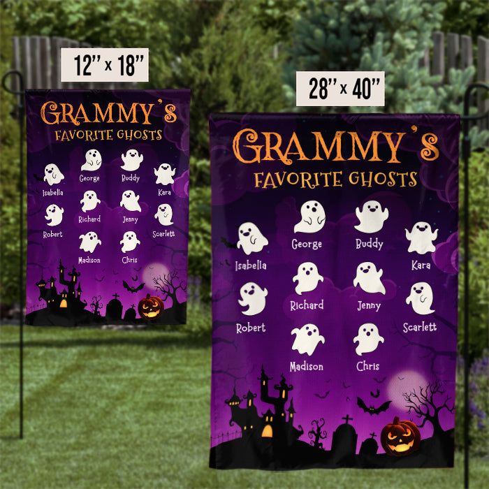 Custom Name Halloween Gifts for Grandma - Personalized Flag