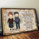 Custom Romantic Couple Love Story Gifts - Personalized Poster