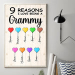 Custom Name Grandma Gift for Grandmothers - Personalized Poster
