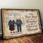 Custom Name Our Love Story Gifts for Couples - Personalized Poster