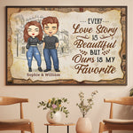 Custom Name Our Love Story Gifts for Couples - Personalized Poster