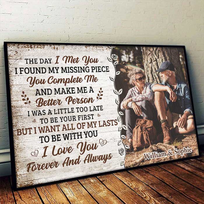 Custom Photo Forever Love Gifts for Couples - Personalized Poster