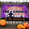 No Need To Knock - Take A Piece And Leave The Rest For Ghouls - Personalized Decorative Mat, Halloween Ideas.