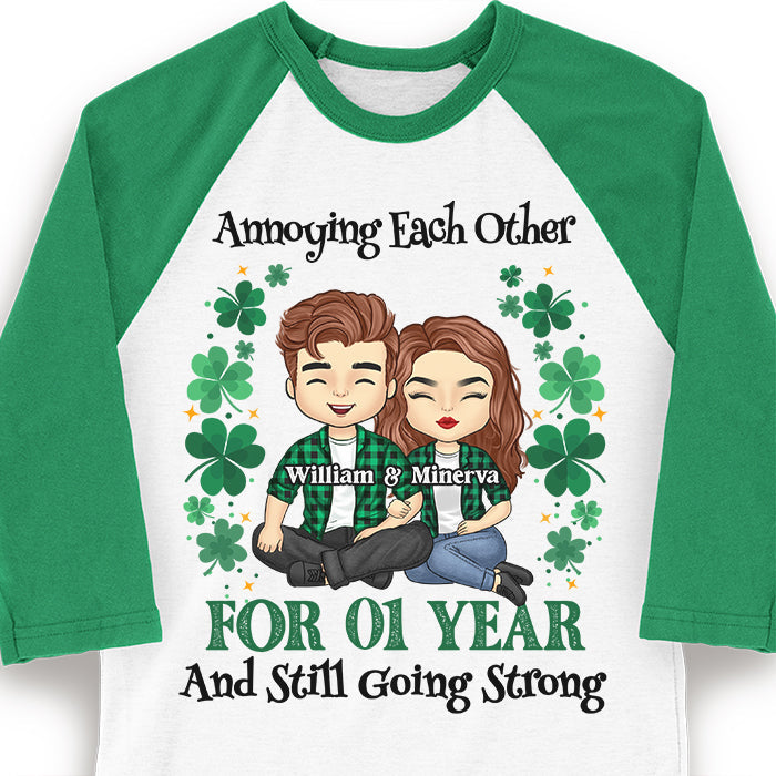 Custom Name Anniversary Gifts for Couples - Personalized Raglan Shirt