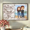 My Beloved Place Is Next To You - Gift For Couples, Personalized Horizontal Poster