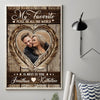 My Favorite Place In All The World Is Next To You - Upload Image, Gift For Couples - Personalized Vertical Poster