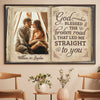 The Broken Road That Led Me Straight To You - Upload Image, Gift For Couples - Personalized Horizontal Poster