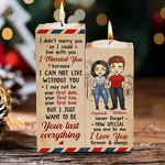Custom Name Romantic Marriage Gifts for Couples - Personalized Color Candle Holder