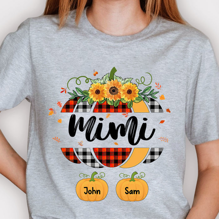 Grandma Pumpkin Kids - Personalized Unisex T-Shirt