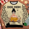 I'm A Happy Dog Mom - Personalized Custom Unisex Ugly Christmas Sweatshirt, Wool Sweatshirt, All-Over-Print Sweatshirt - Gift For Dog Lovers, Pet Lovers, Christmas Gift