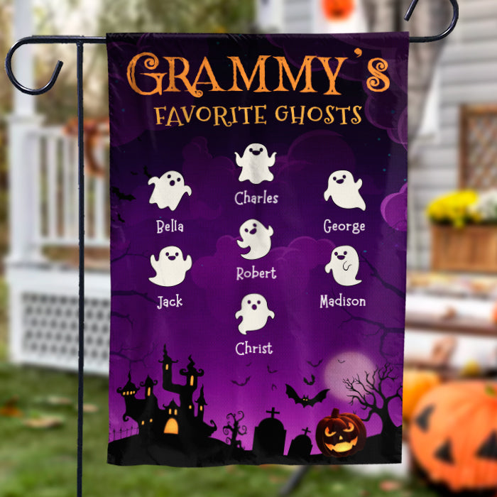 Custom Name Halloween Gifts for Grandma - Personalized Flag