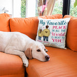 Custom Name My Favorite Place Couple Gifts - Personalized Pillow