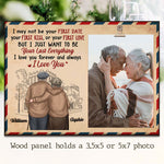 Custom Photo Anniversary Gifts for Couples - Personalized Wooden Frame