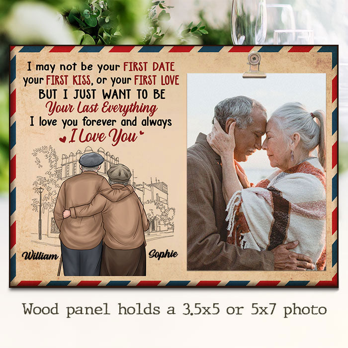 Custom Photo Anniversary Gifts for Couples - Personalized Wooden Frame