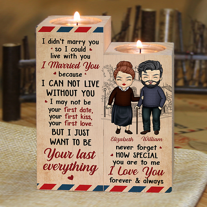 Custom Name Romantic Marriage Gifts for Couples - Personalized Color Candle Holder