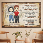 Custom Romantic Couple Love Story Gifts - Personalized Poster