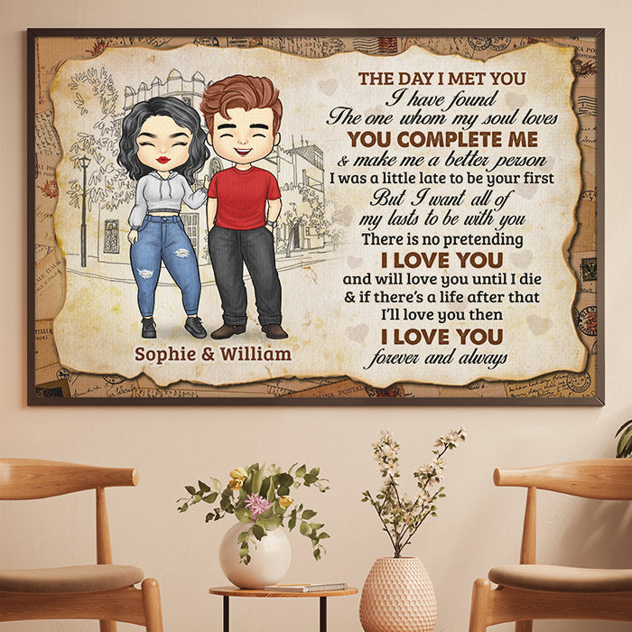 Custom Romantic Couple Love Story Gifts - Personalized Poster