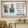 I Love To Hold Your Hand And Go Camping With You At 80 - Gift For Camping Couples, Personalized Horizontal Poster
