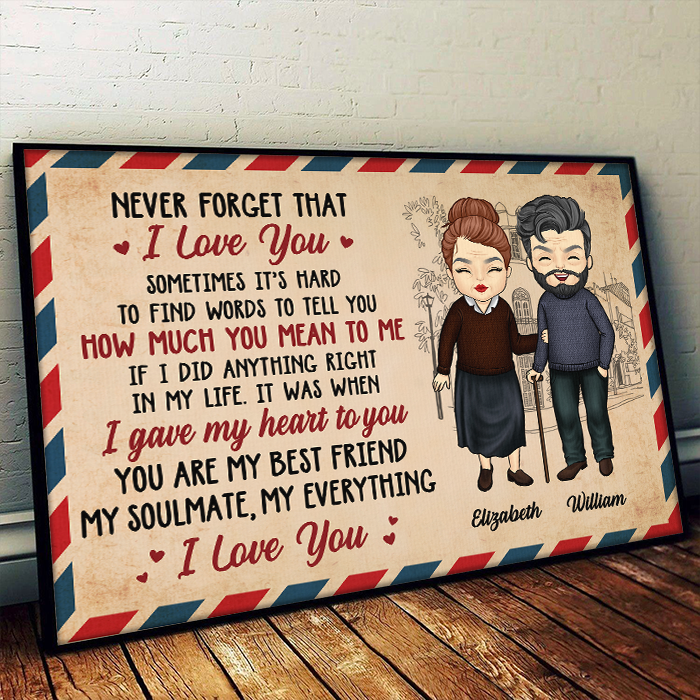 Custom Name Romantic Couple Love Gifts - Personalized Poster