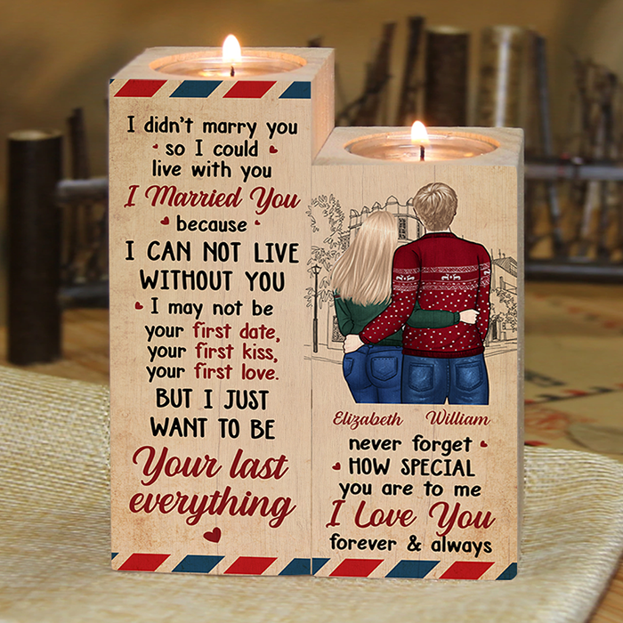 Custom Name Romantic Gifts for Couples - Personalized Color Candle Holder