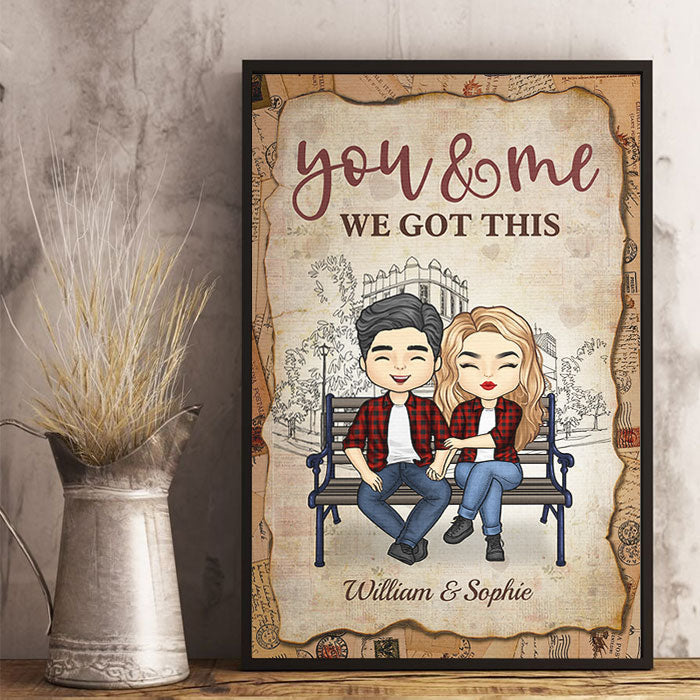 Custom Name You & Me Couple Gifts - Personalized Poster