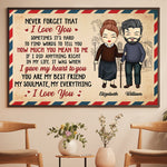 Custom Name Romantic Couple Love Gifts - Personalized Poster