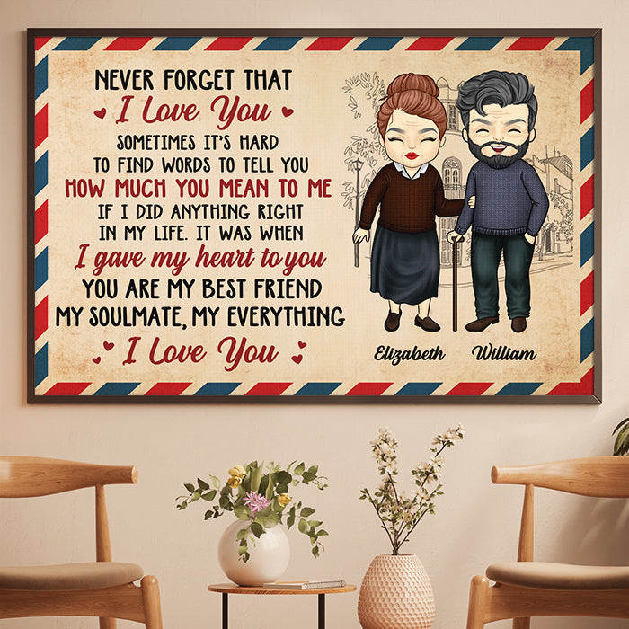 Custom Name Romantic Couple Love Gifts - Personalized Poster