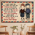 Custom Name Wedding Anniversary Gifts for Couples - Personalized Poster