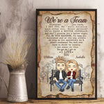 Custom Name We're a Team Love Gifts for Couples - Personalized Poster