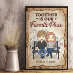 Custom Name Together Is Our Favorite Place Couple Gifts - Personalized Poster