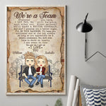 Custom Name We're a Team Love Gifts for Couples - Personalized Poster