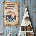 Custom Name Together Is Our Favorite Place Couple Gifts - Personalized Poster