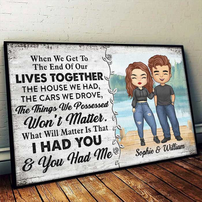 Custom Name Forever Love Gifts for Couples - Personalized Poster