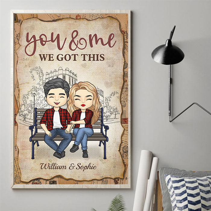 Custom Name You & Me Couple Gifts - Personalized Poster