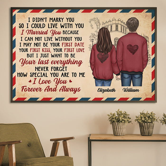 I Can Not Live Without You - I Love You, Forever And Always - Gift For Couples, Personalized Horizontal Poster