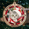 My Fur Baby's First Christmas - Personalized Custom Round Shaped Wood Photo Christmas Ornament - Upload Image, Gift For Pet Lovers, Christmas Gift