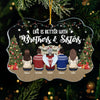 Siblings Never Apart, Maybe In Distance But Never At Heart - Personalized Custom Benelux Shaped Acrylic Christmas Ornament - Gift For Siblings, Christmas Gift