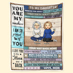 Custom Name Mother Daughter Gifts for Daughter - Personalized Blanket