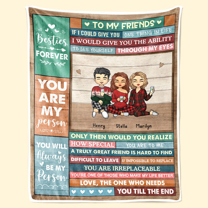 Custom Name Best Friend Gifts - Personalized Blanket