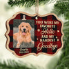 My Hardest Goodbye - Personalized Custom Benelux Shaped Wood Photo Christmas Ornament - Upload Image, Memorial Gift, Sympathy Gift, Christmas Gift