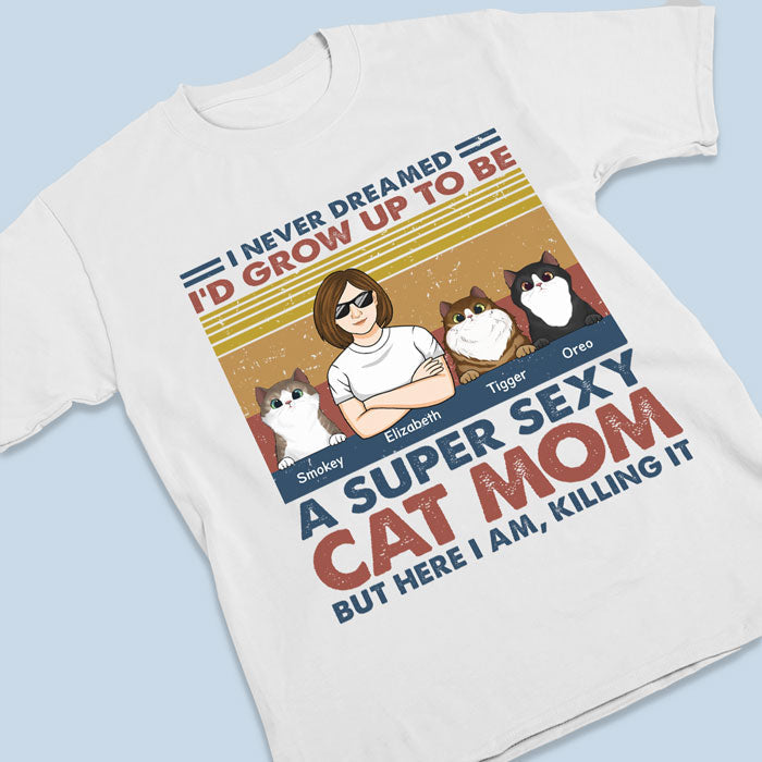 Custom Name Funny Cat Mom Gifts for Women - Personalized Apparel