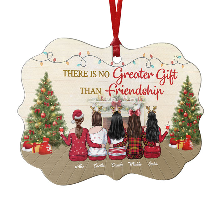We Are More Than Friends, We‚re Like A Really Small Gang - Personalized Custom Benelux Shaped Wood/Aluminum Christmas Ornament - Gift For Bestie, Best Friend, Sister, Birthday Gift For Bestie And Friend, Christmas New Arrival Gift