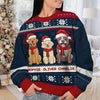 Christmas Dogs - Personalized Custom Unisex Ugly Christmas Sweatshirt, Wool Sweatshirt, All-Over-Print Sweatshirt - Gift For Dog Lovers, Pet Lovers, Christmas Gift