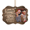 Family Where Love Never Ends - Personalized Custom Benelux Shaped Wood Photo Christmas Ornament - Upload Image, Gift For Family, Christmas Gift