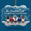 Family Is The Greatest Christmas Gift - Family Personalized Custom Ornament - Acrylic Benelux Shaped - New Arrival Christmas Gift For Family Members