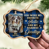 My Hardest Goodbye - Personalized Custom Benelux Shaped Wood Photo Christmas Ornament - Upload Image, Memorial Gift, Sympathy Gift, Christmas Gift