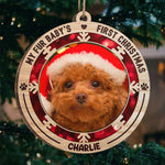 Custom Pet Photo First Christmas Gifts for Cat Lovers - Personalized Ornament